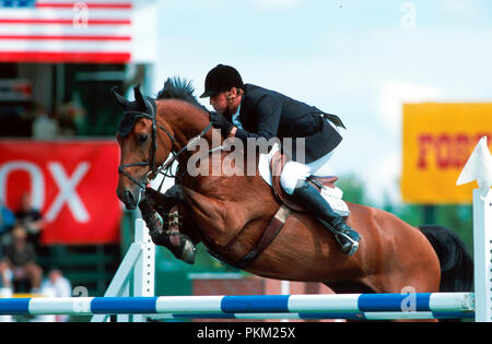 La North American Abete rosso Prati 2000, Eric Hasbrouck (USA) riding Miss Flo Foto Stock