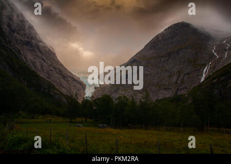 Una bella vista in questi ghiacciai massice Foto Stock