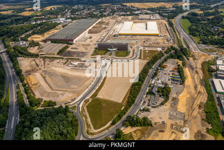 Vista aerea, MARK 51 ° 7, precedentemente Opel stabilimento I, DHL megapackage center all'ex stabilimento Opel, ex amministrazione del Foto Stock