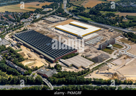 Vista aerea, MARK 51 ° 7, precedentemente Opel stabilimento I, DHL megapackage center all'ex stabilimento Opel, ex amministrazione del Foto Stock