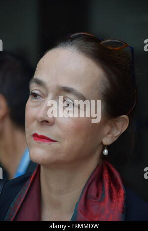 La Rochelle, Francia. Xiv Sep 2018. Delphine Ernotte, presidente di France Télévisions, al 2018 Fiction Festival di La Rochelle. Credito: Fabrice Restier/Alamy Live News Foto Stock