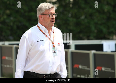 Circuito Cittadino di Marina Bay, Singapore. Xiv Sep, 2018. Formula One Grand Prix di Singapore, Venerdì di prove libere; Ross Brawn Credito: Azione Sport Plus/Alamy Live News Foto Stock