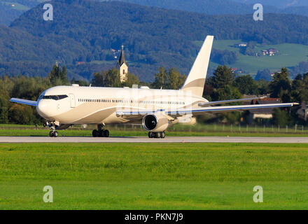 Salisburgo/Germania Marzo 10, 2018: Boeing 767 da Roman Abramowitsch Foto Stock