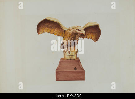 Bandiera Pole titolare. Data: c. 1937. Dimensioni: complessivo: 24,7 x 35,7 cm (9 3/4 x 14 1/16 in.). Medium: acquerello, matita colorata, e grafite su carta. Museo: National Gallery of Art di Washington DC. Autore: Arthur Stewart. Foto Stock