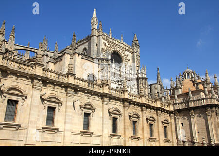 Siviglia in Andalusia, Spagna. Famosa cattedrale. UNESCO - Sito Patrimonio dell'umanità. Foto Stock