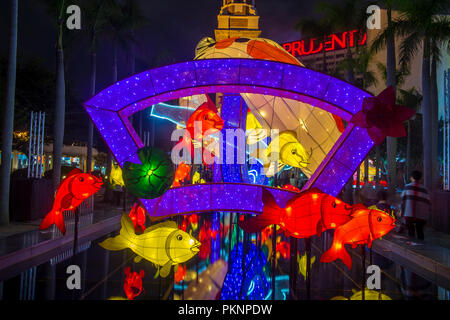 La mostra della Lanterna primaverile a Hong kong Foto Stock