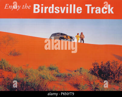 Godetevi il Birdsville Track segno nell'outback australiano. Foto Stock