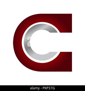 Bravo Creative punti punto lettera C Smart e logo Idea impostato Illustrazione Vettoriale
