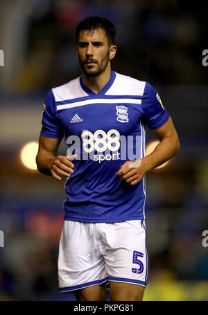 Birmingham City's Maxime Colin durante il cielo di scommessa match del campionato a St Andrews trilioni di Trofeo Stadium, Birmingham. Stampa foto di associazione. Picture Data: venerdì 14 settembre, 2018. Vedere PA storia Calcio Birmingham. Foto di credito dovrebbe leggere: Nick Potts/filo PA. Restrizioni: solo uso editoriale nessun uso non autorizzato di audio, video, dati, calendari, club/campionato loghi o 'live' servizi. Online in corrispondenza uso limitato a 120 immagini, nessun video emulazione. Nessun uso in scommesse, giochi o un singolo giocatore/club/league pubblicazioni. Foto Stock