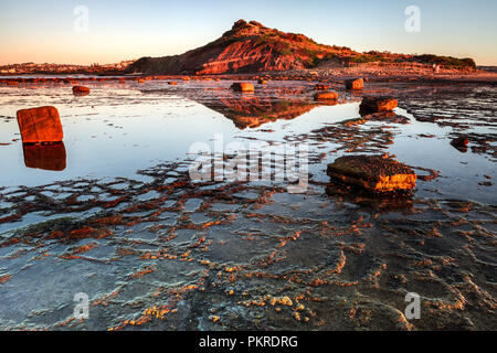 La riflessione di marea Foto Stock