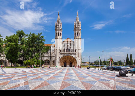 Lisbona, Portogallo - 18 Giugno 2017: il marittimo o il Museo della Marina aka Museu de Marinha in Belem, Lisbona, Portogallo. Integrato nel monastero di San Geronimo costruire Foto Stock