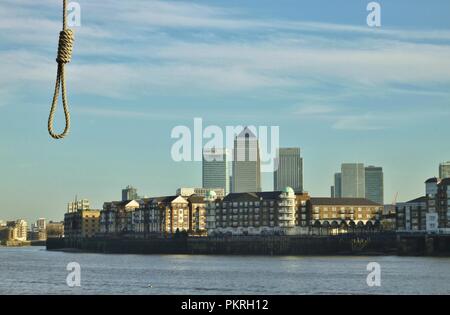 Capitalismo - Canary Wharf, Londra Foto Stock