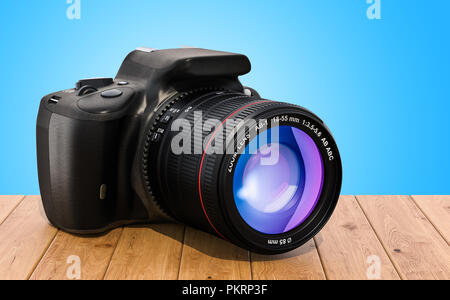 Fotocamera reflex digitale a obiettivo singolo fotocamera su sfondo bianco  Foto stock - Alamy
