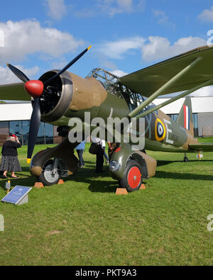 Settembre 2018 - Westland Lysander aeromobili utilizzati per far cadere delle spie nella Francia occupata durante la seconda guerra mondiale al Goodwood weekend Foto Stock