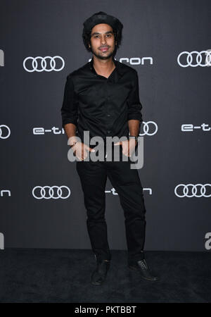 Settembre 14, 2018 - West Hollywood, CA, Stati Uniti - 14 settembre 2018 - West Hollywood, California - Kunal Mayyar. Audi celebra il settantesimo Emmy tenutosi presso il La Peer Hotel. Photo credit: Birdie Thompson/AdMedia (credito Immagine: © Birdie Thompson/AdMedia via ZUMA filo) Foto Stock