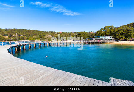 Hotel Occidental Balmoral Beach jetty in Mosman. Sydney, Nuovo Galles del Sud, Australia Foto Stock