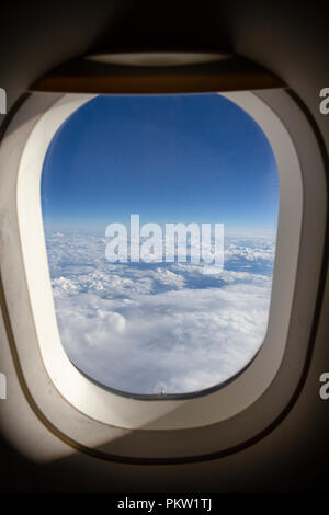 La vista dalla finestra di un British Airways Airbus A321, Foto Stock