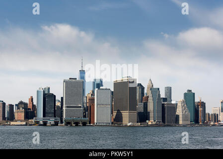 04-2018 New York, Stati Uniti d'America. Edifici per uffici vicino a Wall Street, Manhattan. Foto: © Simon Grosset Foto Stock