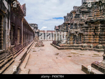 Le maestose rovine di Angkor Wat, Siem Reap, Cambogia Foto Stock