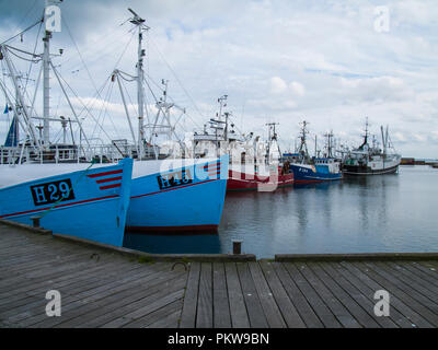 Puzza di pesca nel porto di pesca di Gilleleje, Danimarca. Foto Stock