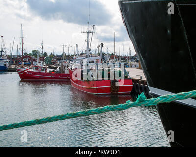 Puzza di pesca nel porto di pesca di Gilleleje, Danimarca. Foto Stock