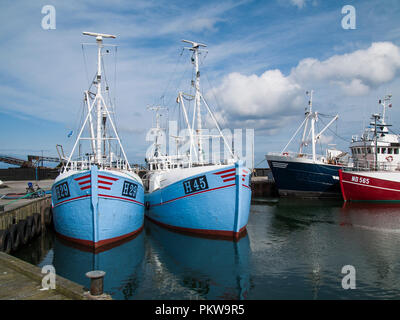 Puzza di pesca nel porto di pesca di Gilleleje, Danimarca. Foto Stock