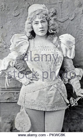 Marie Tempest ritratto, 1864 - 1942, era un inglese un cantante e attrice, fotografia da 1890s Foto Stock