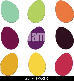 Uova di Pasqua impostate Illustrazione Vettoriale