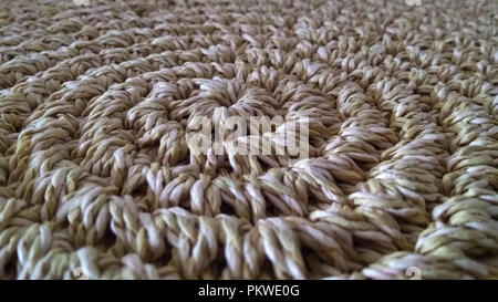 Tappeto sisal. Decorazione tappeto sisal beige. Foto Stock