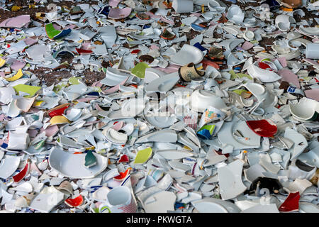 Frammenti portare fortuna, Polterabend. Foto Stock