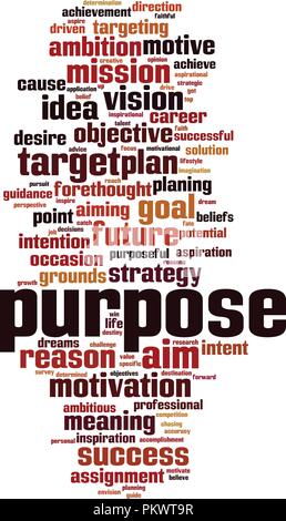 Scopo parola concetto di cloud computing. Illustrazione Vettoriale Illustrazione Vettoriale