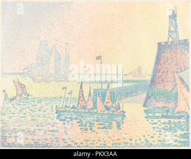 Sera (Le Soir). Data: 1898. Medio: 5-Litografia a colori. Museo: National Gallery of Art di Washington DC. Autore: Paul Signac. Foto Stock