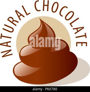 Logo del vettore di cioccolato Illustrazione Vettoriale