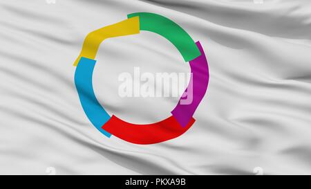 La bandiera della Francofonia, Primo Piano, rendering 3D Foto Stock