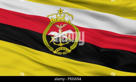 Brunei Bandiera di Guerra, Primo Piano, rendering 3D Foto Stock