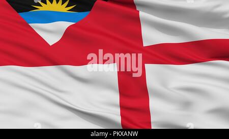 I guardacoste alfiere di Antigua e Barbuda Bandiera, Primo Piano, rendering 3D Foto Stock