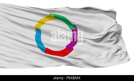 La bandiera della Francofonia, isolato su sfondo bianco, rendering 3D Foto Stock