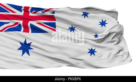 Australia Naval Ensign Bandiera, isolati su sfondo bianco, rendering 3D Foto Stock