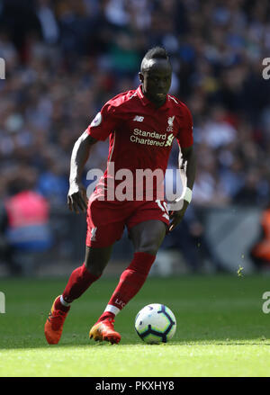 Londra, Regno Unito. 15 settembre 2018. Sadio Mane (L) in corrispondenza della stazione di Tottenham Hotspur v Liverpool Premier League inglese partita di calcio allo Stadio di Wembley, Londra, il 15 settembre 2018. * * Questa foto è per il solo uso editoriale** Credito: Paolo Marriott/Alamy Live News Foto Stock