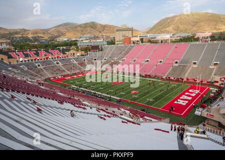 Salt Lake City, Stati Uniti d'America. 15 settembre 2018. Rice-Eccles Stadium prima della NCAA college football gioco tra Washington e Utah di sabato 15 settembre, 2018 a Rice-Eccles Stadium di Salt Lake City, UT. Giacobbe Kupferman/CSM Credito: Cal Sport Media/Alamy Live News Foto Stock