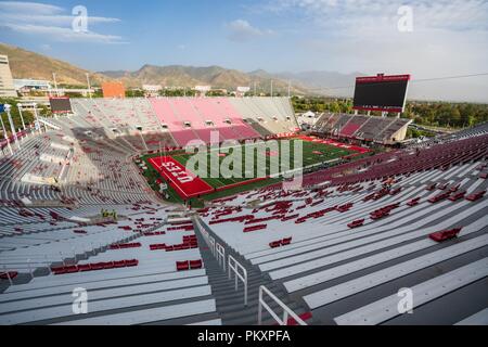 Salt Lake City, Stati Uniti d'America. 15 settembre 2018. Rice-Eccles Stadium prima della NCAA college football gioco tra Washington e Utah di sabato 15 settembre, 2018 a Rice-Eccles Stadium di Salt Lake City, UT. Giacobbe Kupferman/CSM Credito: Cal Sport Media/Alamy Live News Foto Stock