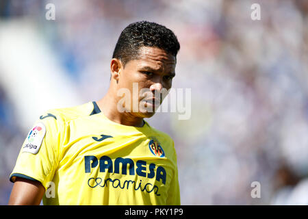 Madrid, Spagna. Il 16 settembre 2018. Bacca del Villarreal durante il campionato spagnolo, la Liga, la partita di calcio tra i CD Leganes e Villarreal CF su settembre 16th, 2018 Butarque Municipal Stadium di Madrid, Spagna. Xvi Sep, 2018. Credit: AFP7/ZUMA filo/Alamy Live News Foto Stock