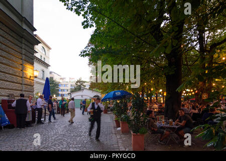 München Monaco di Baviera : biergarten Hofbräukeller, Oberbayern, Alta Baviera, Baviera, Baviera, Germania Foto Stock