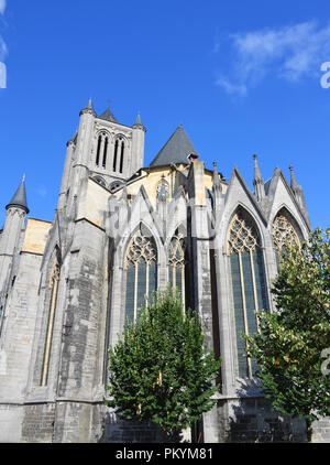 La Chiesa di San Nicola (Sint-Niklaaskerk) nel centro storico di Ghent, Belgio Foto Stock