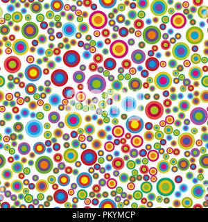 Colorati cerchi psichedelici. Illustrazione Vettoriale