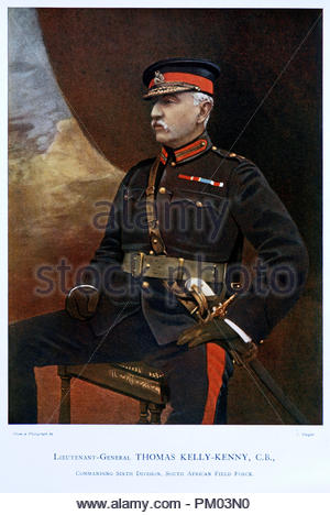 Il generale Sir Thomas Kelly-Kenny, GCB, GCVO, 1840 - 1914, era un esercito britannico generale che ha servito nella Seconda guerra boera. Illustrazione a colori da 1900 Foto Stock