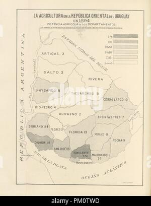 Immagine dalla pagina 16 di "Atlas geográfico y descripción geográfica estadística y de la República oriental del Uruguay . Noticia histórica por Santiago Bollo, etc' . Foto Stock