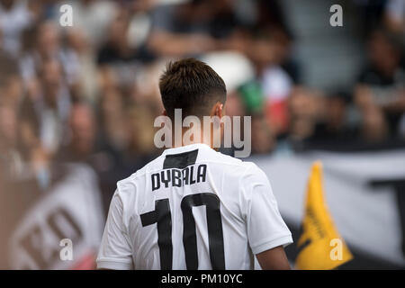 Torino, Italia. Xvi Sep, 2018. Paulo Dybala (Juventus FC),durante la serie di una partita di calcio tra Juventus e noi Sassuolo presso lo stadio Allianz il 16 settembre 2018 a Torino, Italia. Credito: Antonio Polia/Alamy Live News Foto Stock