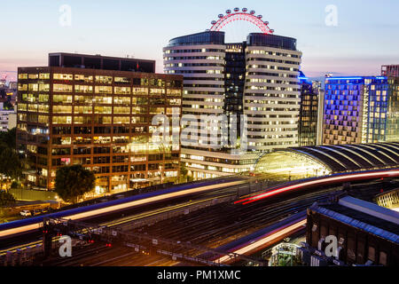 Londra Inghilterra,Regno Unito Gran Bretagna,South Bank,Lambeth,London Waterloo,stazione ferroviaria,South Western Railway,National Rail Network Terminus,t Foto Stock