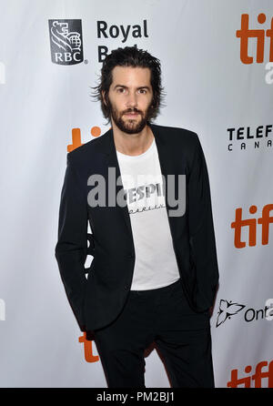 Toronto, Ontario, Stati Uniti d'America. Xv Sep, 2018. 15 Settembre 2018 - Toronto Ontario Canada - Jim Sturgess. 2018 Toronto International Film Festival - ''Geremia Terminator LeRoy'' Premiere detenute a Roy Thomson Hall. Photo credit: Brent Perniac/AdMedia Credito: Brent Perniac/AdMedia/ZUMA filo/Alamy Live News Foto Stock